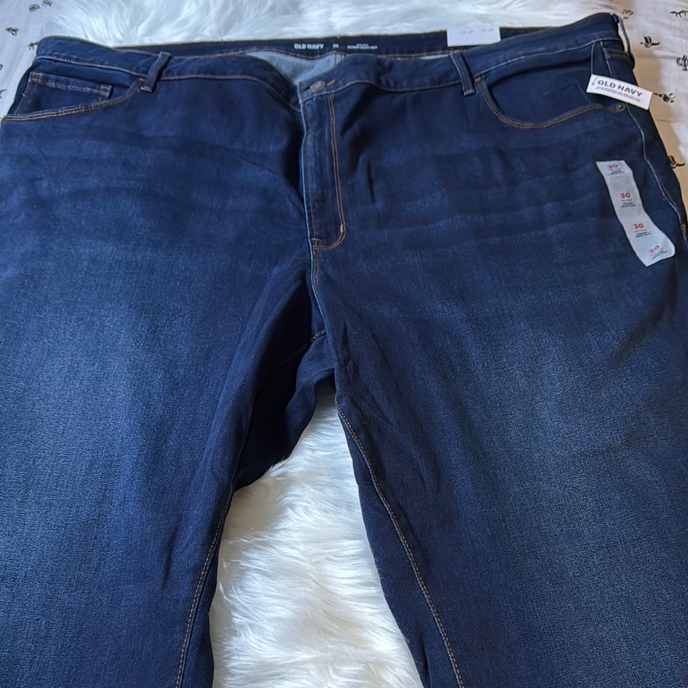Old Navy Blue Relaxed Jeans with Indigo Fading